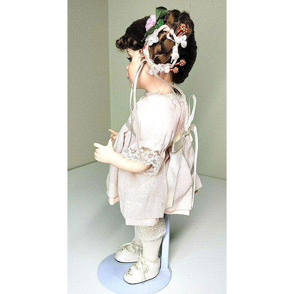 Vintage Porcelain Doll Braided Hair, a Party for Sarah By Patricia Ross 14" - Picture 5 of 6